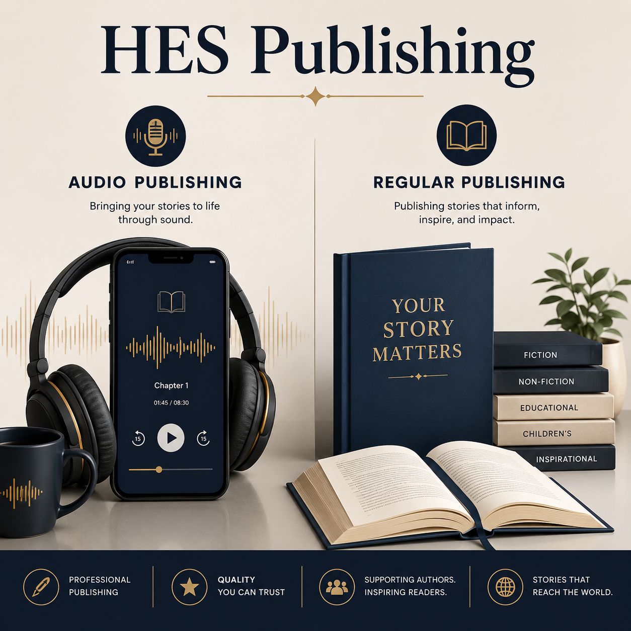 HES Publishing audio and regular publishing services